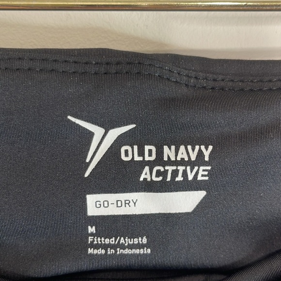 Old Navy Active Go-Dry Fitted Run Tight Leggings Black Jack Low Rise M - Picture 5 of 12